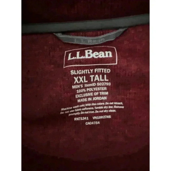 L.L.Bean Men's Knit Fleece Slightly Fitted Pullover Sweater! XXL TALL - Picture 4 of 6